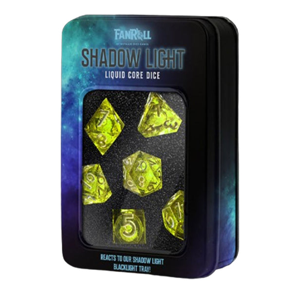 MDG Liquid Core Shadow Light Polyhedral Dice Set 16mm