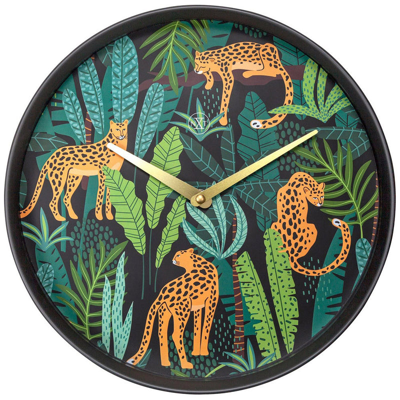 NeXtime Urban Jungle Wall Clock 30cm Leopard Print