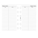 Filofax Pocket Telephone Numbers Notepaper