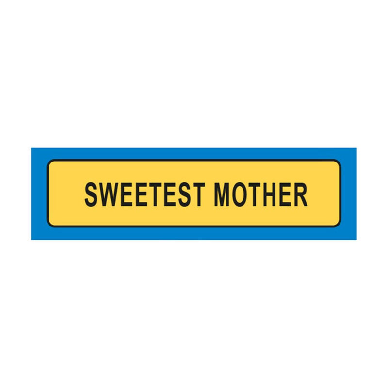 Sweetest Mother License Plate Keyring