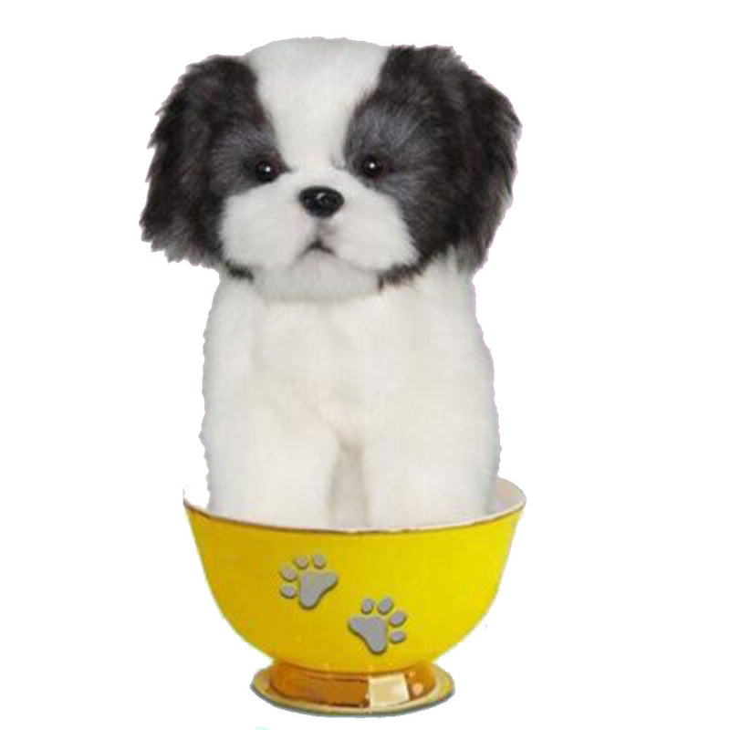 Realistinen koiran teekuppi Pehmo 15 cm