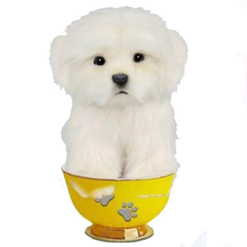 Realistisk hundte kopp plysch leksak 15 cm