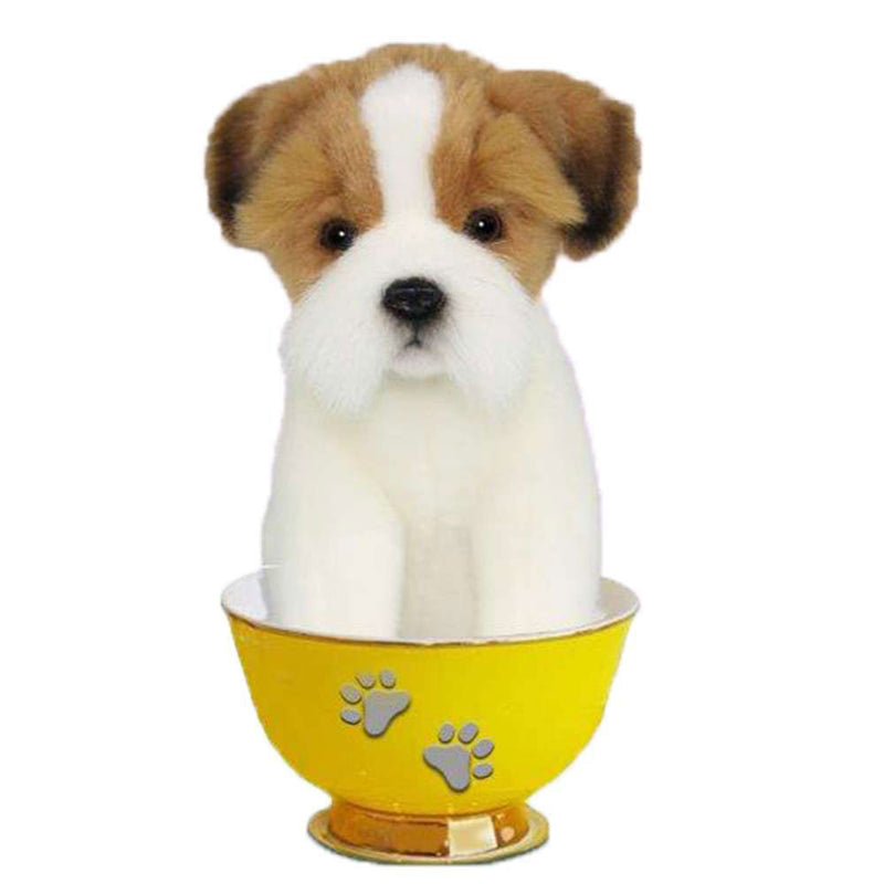 Realistisk hundte kopp plysch leksak 15 cm