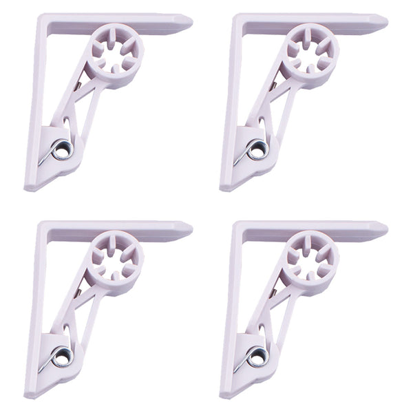 Appetito Spring Action Plastic Tablecloth Clips 4pcs (White)