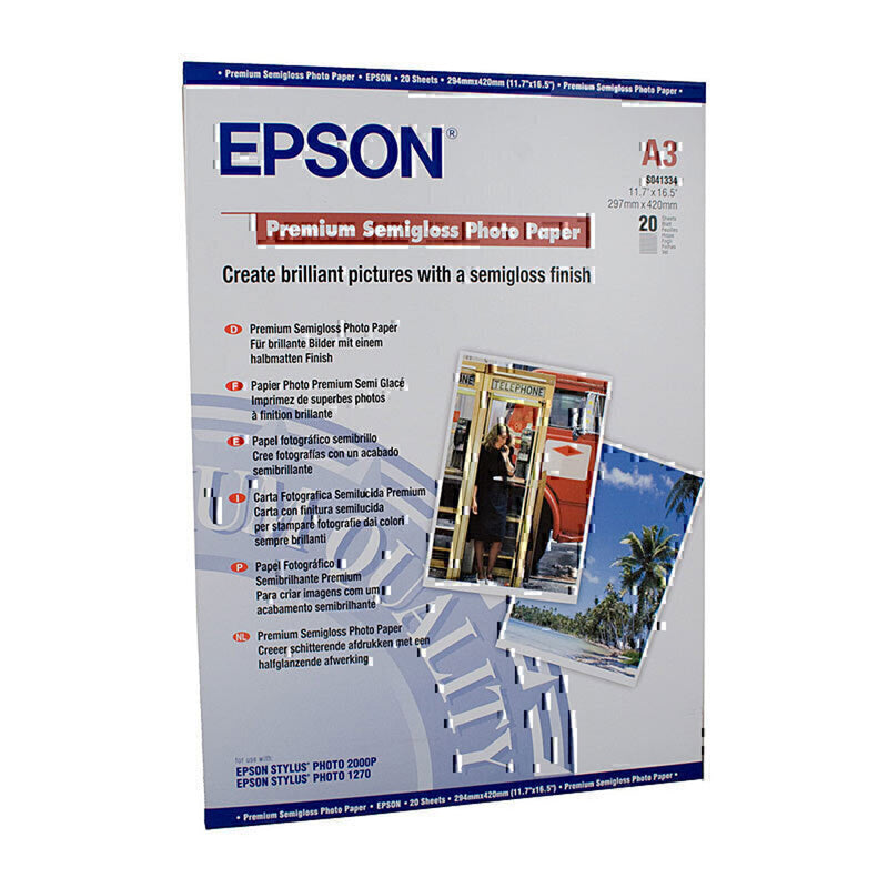 Epson-puolikiiltävä valokuvapaperi 20pc