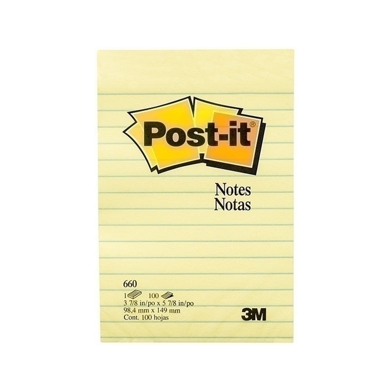 Post-it Canary Yellow vuoratut muistiinpanot 12PK