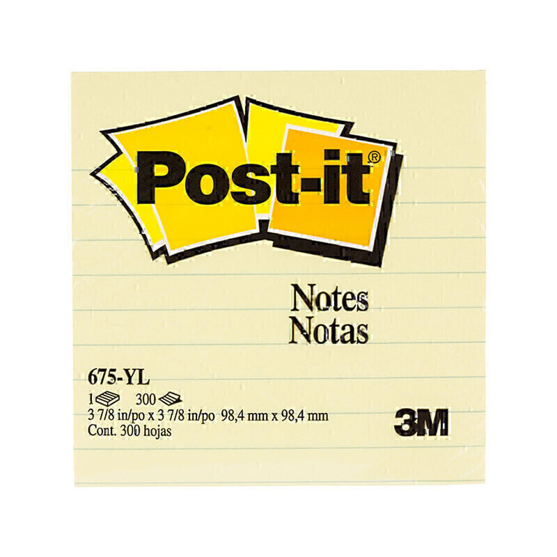 Post-it Canary Yellow vuoratut muistiinpanot 12PK