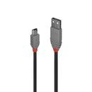 Lindy USB-A 2,0 Mini-B-kaapeli Anthra Line