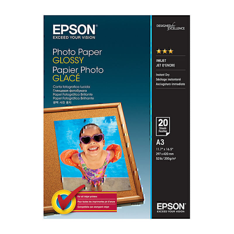 Epson kiiltävä valokuvapaperi 20pc