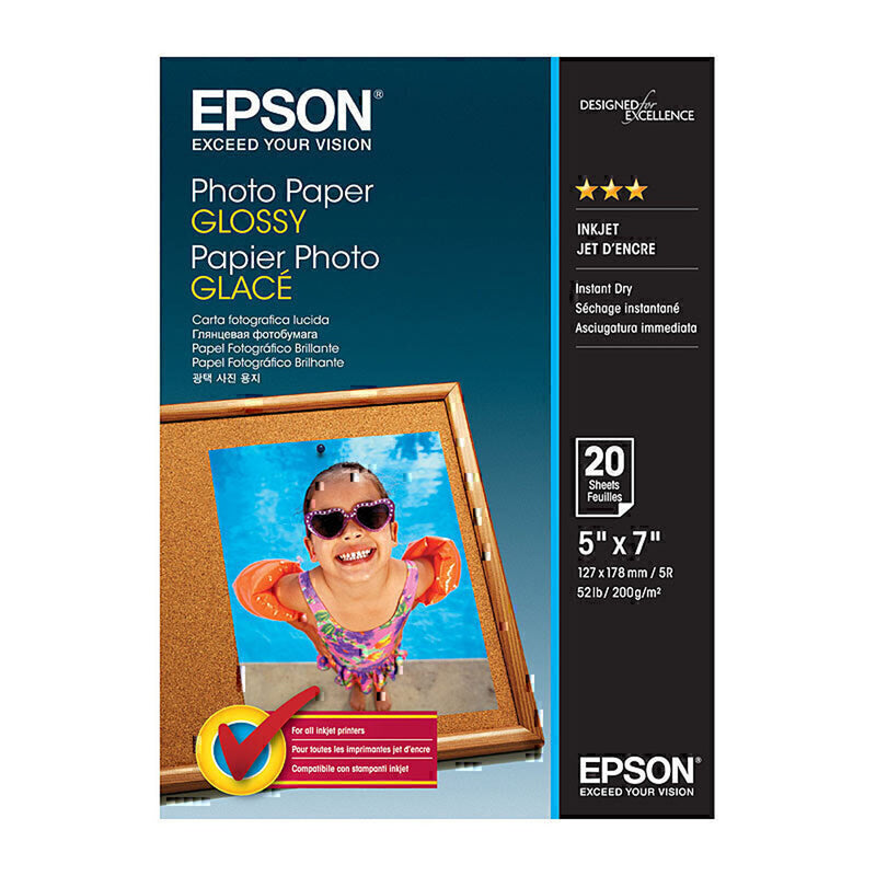 Epson kiiltävä valokuvapaperi 20pc