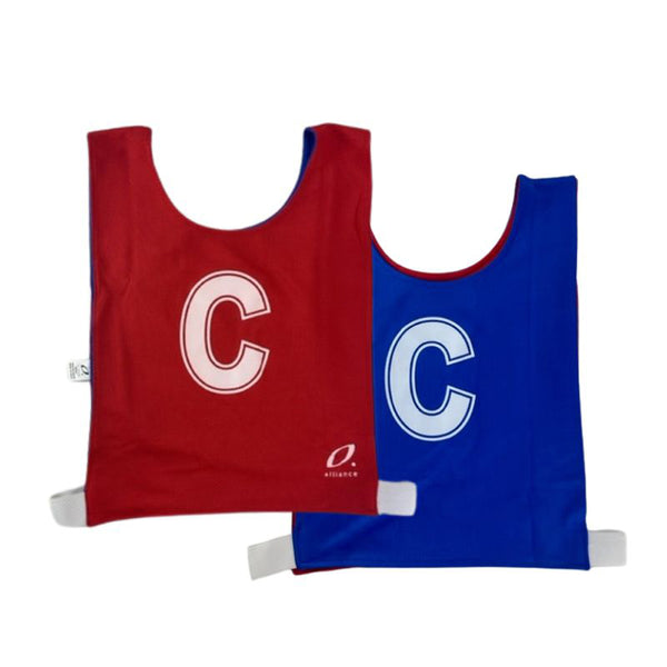 Alliance Senior Reversible Netball Bib Set (Red/Blue)
