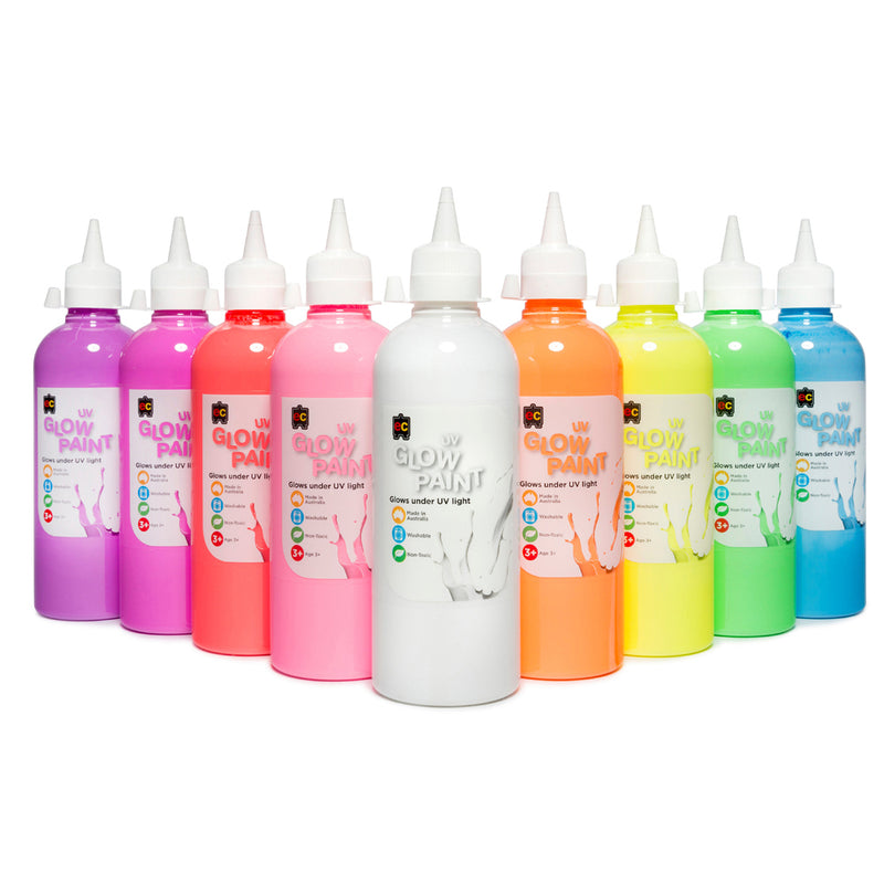 UV Glow Paint 500mL (Set of 8)