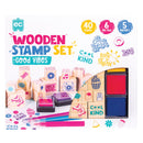 Educational Colours Wooden Stamp Set 51pcs