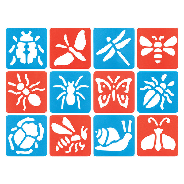 Minibeast Stencils 12pcs (6.8x6.8cm)