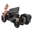 1/4 Ton 4x4 Utility Truck with Blond Girl's Figure 1/24 Scale Model