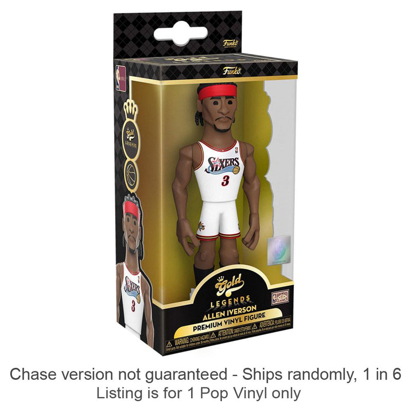 NBA: 76ers Allen Iverson Vinyl Gold Chase -laivat 1 6: sta