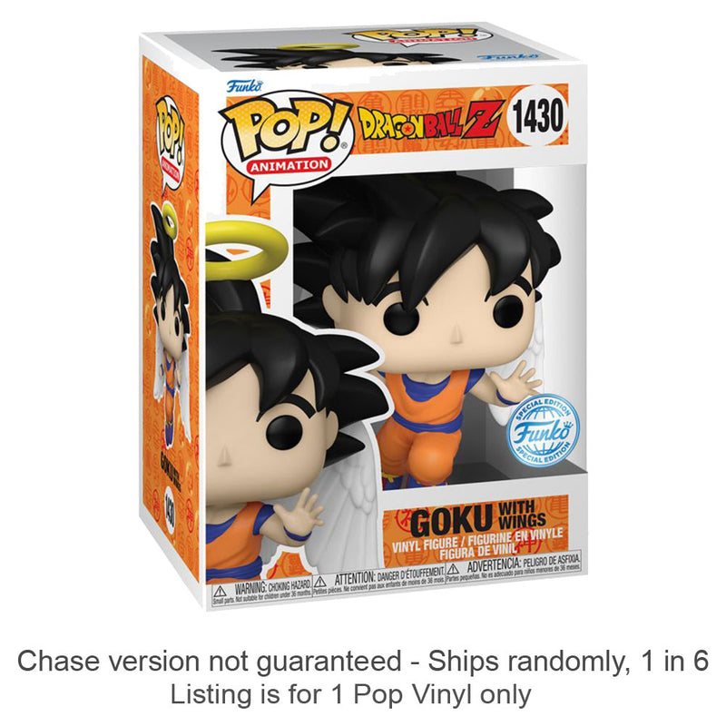 Dragonball Z Goku w/ Wings US Pop! Vinyl Chase Ships 1 in 6