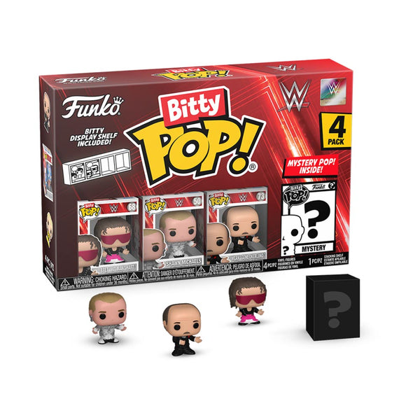 WWE Bret Hart Bitty Pop! 4-Pack