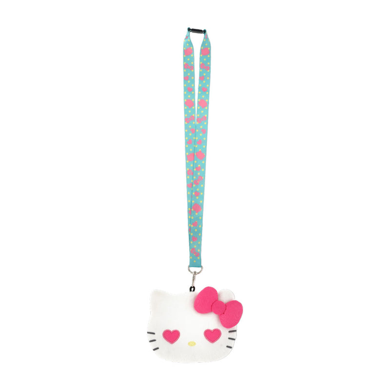 Hello Kitty Lanyard with Plush Pouch