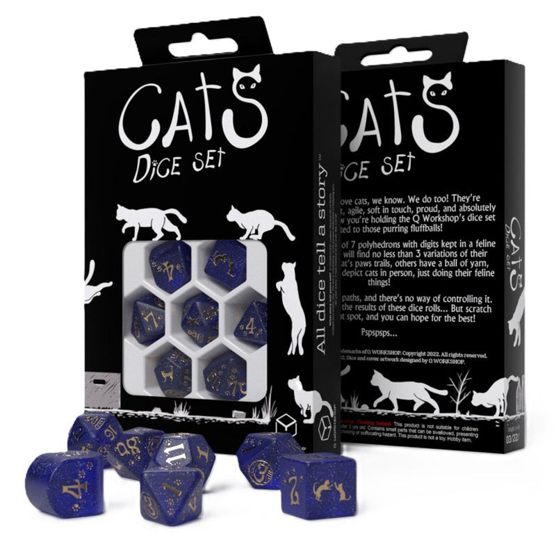 Q Workshop Cats Modern Dice -sarja 7kpl