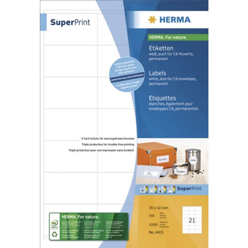 Herma Premium Labels A4 70mm 500pc