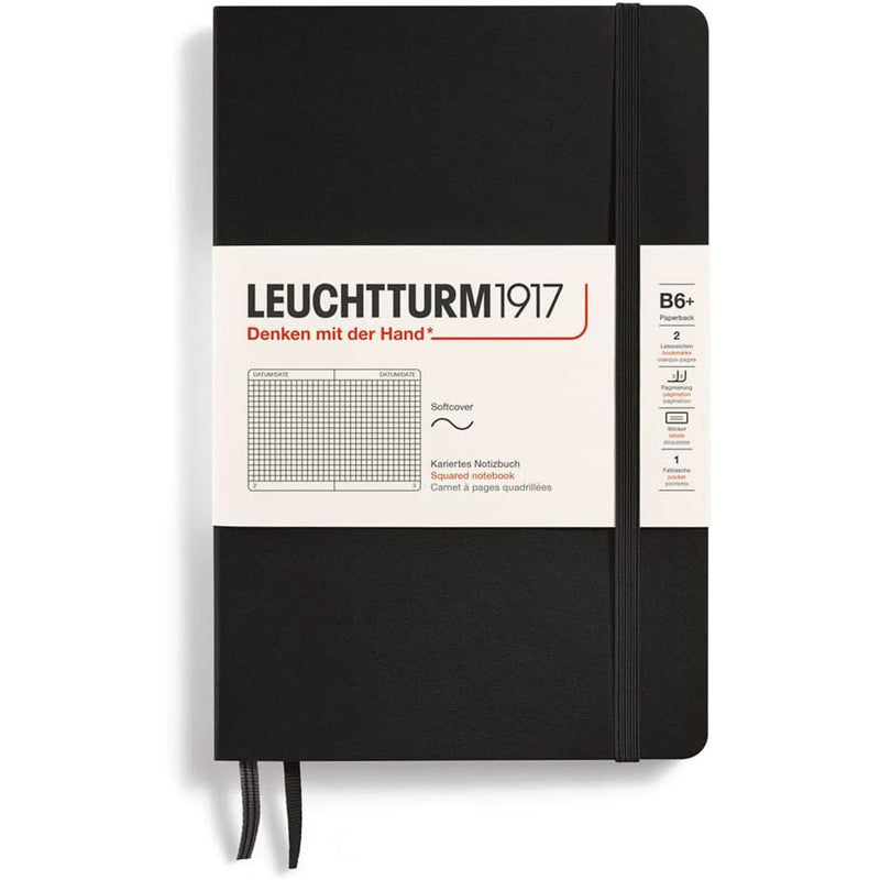 Leuchtturm SC Paperback Squared B6+ Notebook123pg (Black)