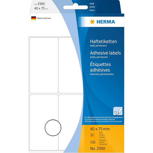 Herma Multi-Purpose Adhesive Labels 40mm (White)