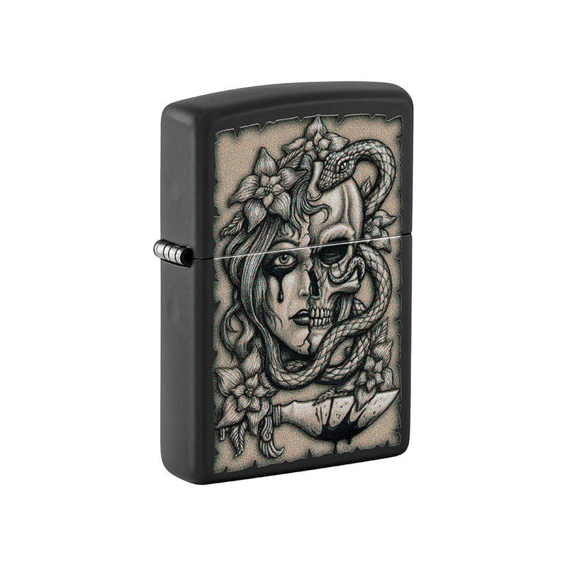 Zippo Tattoo -suunnittelu tuulenpitävä vaaleampi