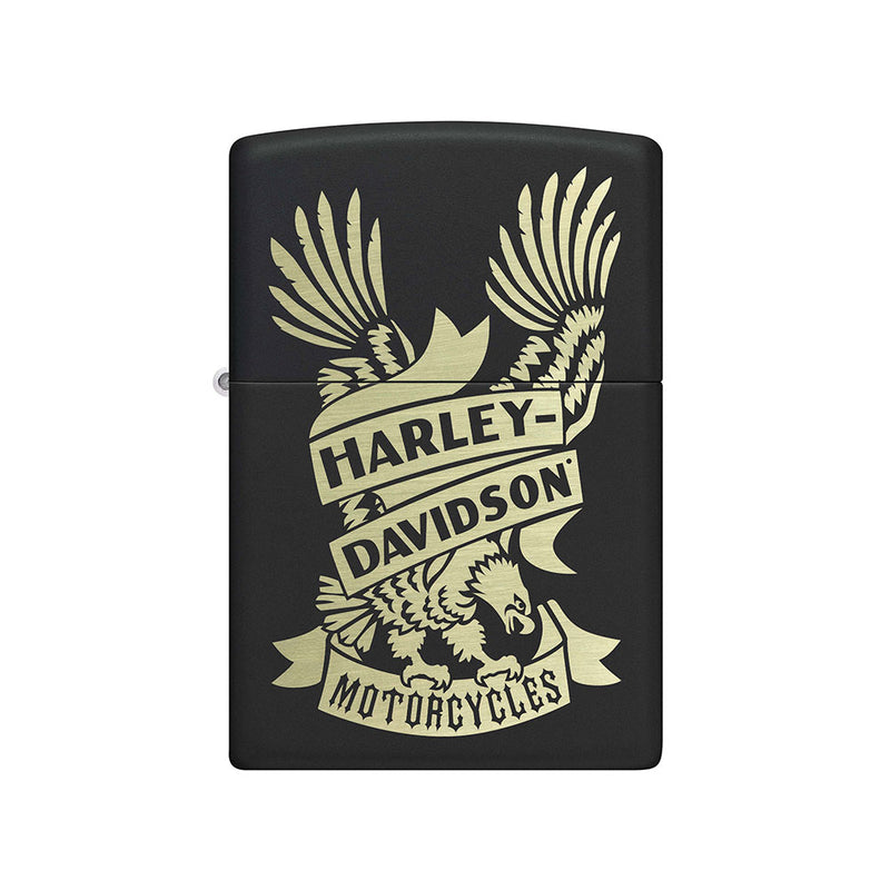 Zippo Harley Davidson Matte Black Light