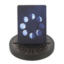 Black Zodiac Wheel Wooden Tarot Card Stand