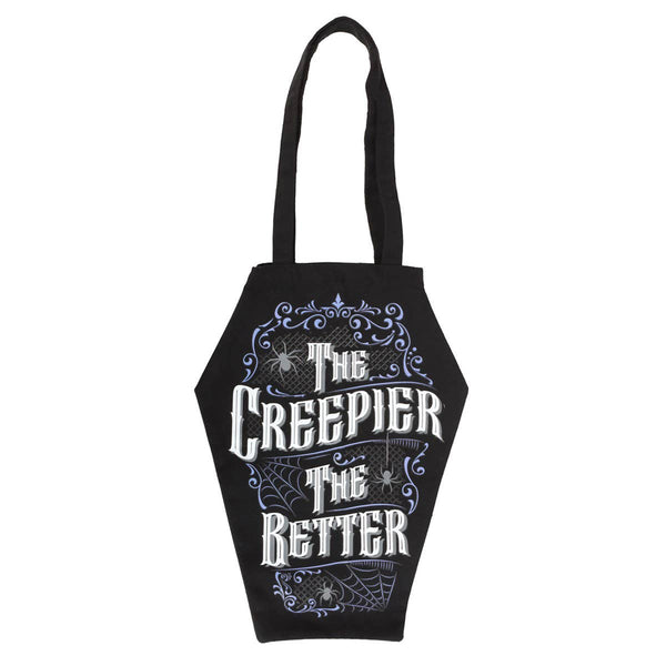 The Creepier The Better Coffin Shaped Cotton Tote Bag