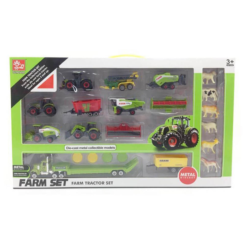 22pcs. Farm Set with Diecast Vehicles