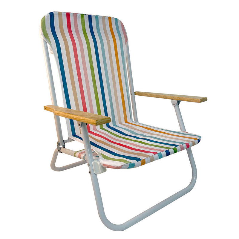 Beach Chair with Wooden Arms (74x68x60cm)