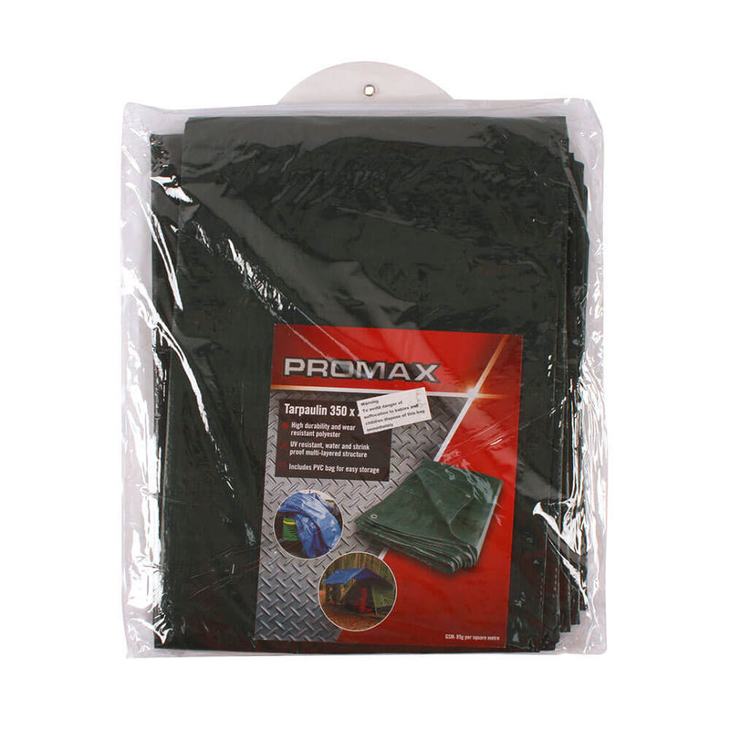 Mörkgrön presenning i PVC -väska