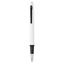 Sheaffer VFM White Lacquer and Black Fountain Pen