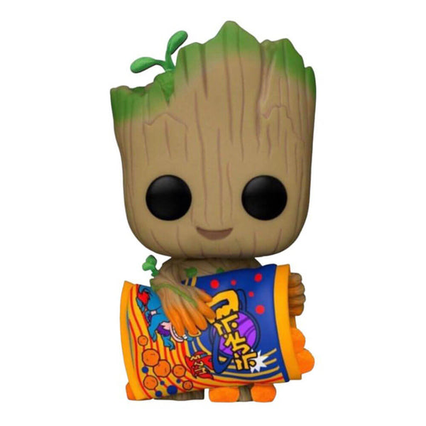 Groot with Cheese Puffs Flocked US Exclusive Pop!Vinyl