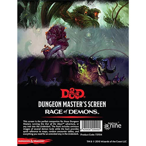 D&D Rage of Demons DM Screen Roleplaying Game