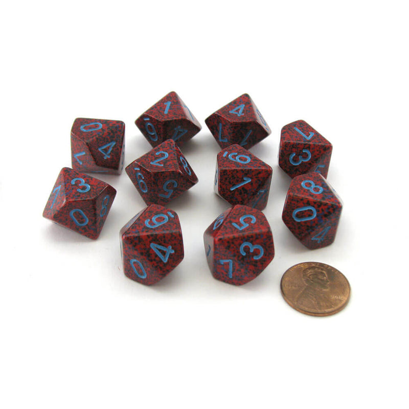 Chessex D10 Polyedral 10-Die Speckled Set