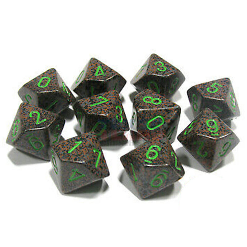 Chessex D10 Polyedral 10-Die Speckled Set