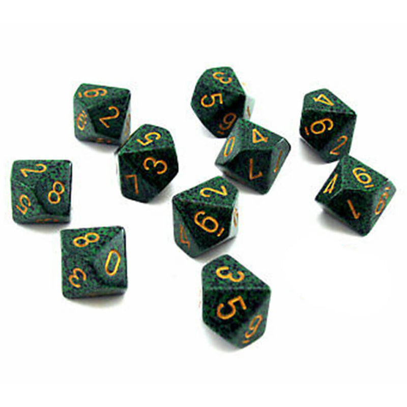 Chessex D10 Polyedral 10-Die Speckled Set