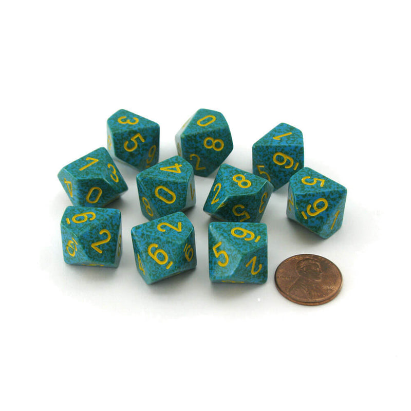 Chessex D10 Polyedral 10-Die Speckled Set