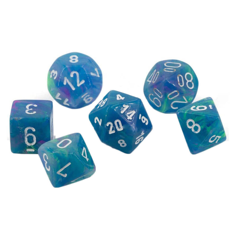 Chessex Polyhedral 7-Die festlig uppsättning