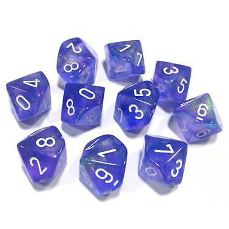 Chessex D10 Polyedral 10-Die Borealis -sarja