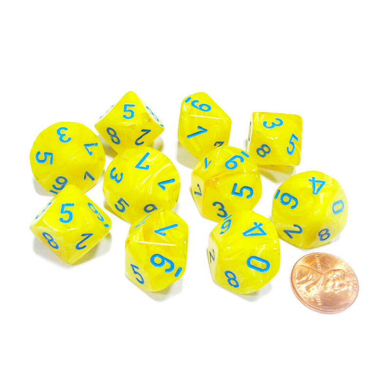 Chessex D10 Polyedral 10-Die Vortex -sarja