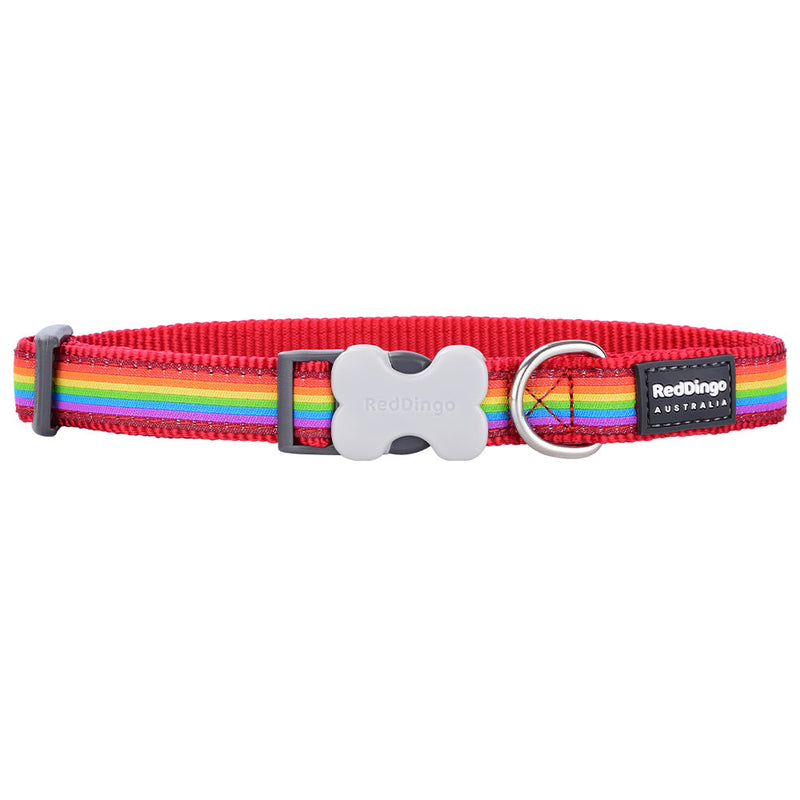 Koiran kaulus Rainbow Design (punainen)