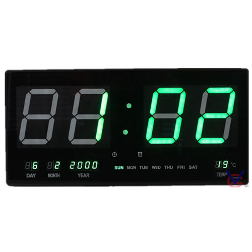 Multifunctional LED Wall Clock (Black)