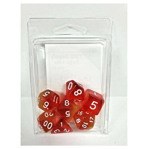 TMG Dice Lava Shock Yellow/Orange Fusion (Set of 7)