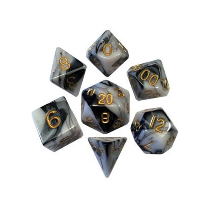 Metallinen noppa -gameacrylic Dice -sarja marmori (numerot)