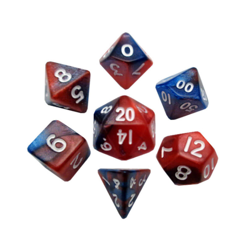 MDG MINI Poly Dice -sarja (w/ valkoinen nro)