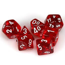 D7 Die Set Dice Translucent Poly (7 noppaa)